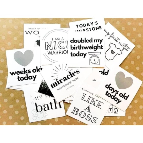 NICU Milestone Cards - NICU & Preemie Baby Gift