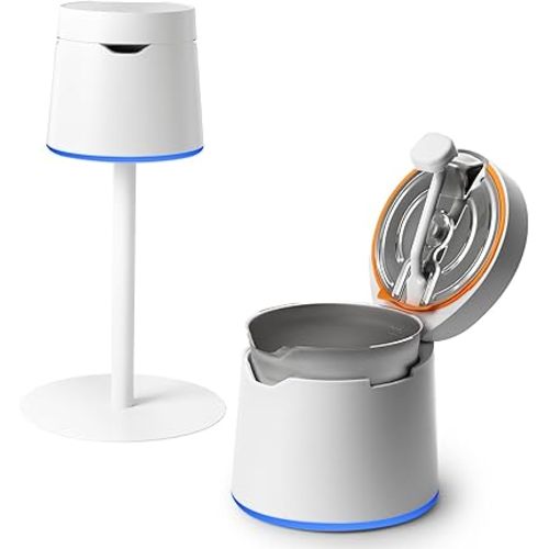 Carepod One Plus with Stand - Stainless Steel Humidifier for Large Room with Mood Light, Quiet & Safe for Baby, Only 3 Washable Parts, Easy to Clean Ultrasonic Cool Mist Humidifiers for 30Hrs, 1Gal/4L