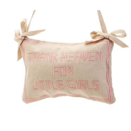 Thank Heaven Embroidered Pillow Door Hanger