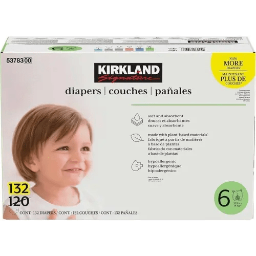 Kirkland Signature Diapers, Size 6 (132 Count)