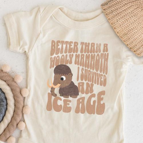 IVF Baby Bodysuit Outfit, Successful Fertility Treatment Gift, Frozen Embryo Baby, Better Than Wooly Mammoths I survived an Ice Age