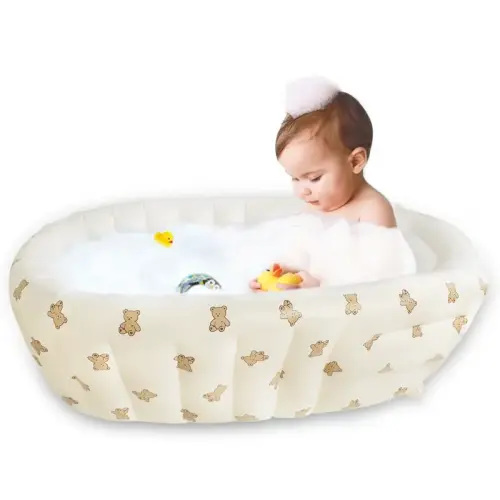 Inflatable Baby Bath Tub Portable Foldable Travel Mini Pool, - TikTok Shop