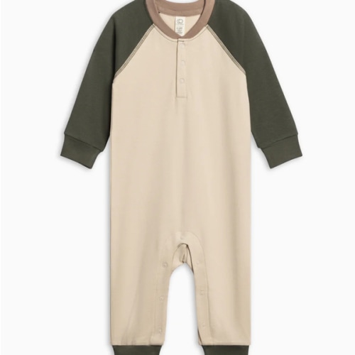 Brix Henley Romper - Colored Organics