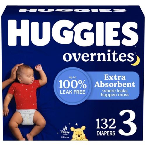 Huggies Overnites Nighttime Protection Diapers - Size 3 - 132ct