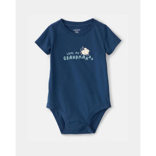 Baby 'Love My Grandma' Sheep Graphic Bodysuit - Blue - Carter's | Carter's