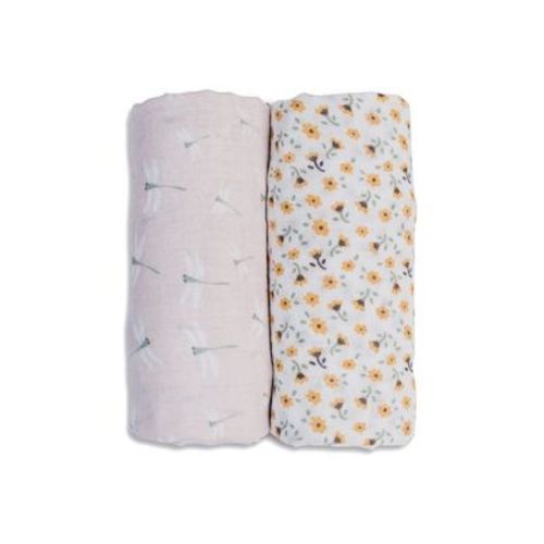 Cotton Swaddle 2 Pack Vintage Floral & Dragonfly