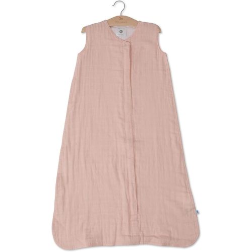 Little Unicorn 0-6 Month Premium Muslin Sleep Sack 1.1 TOG | Soft & Breathable Muslin Cotton for safer sleep | 2 way zipper (Rose Petal)