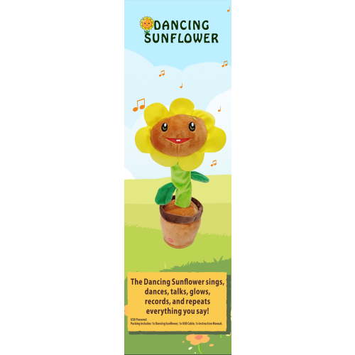 Rechargeable Interactive Singing and Dancing Sunflower Toy