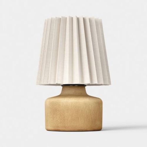 Mini Lamp Faux Wood Brown - Room Essentials™
