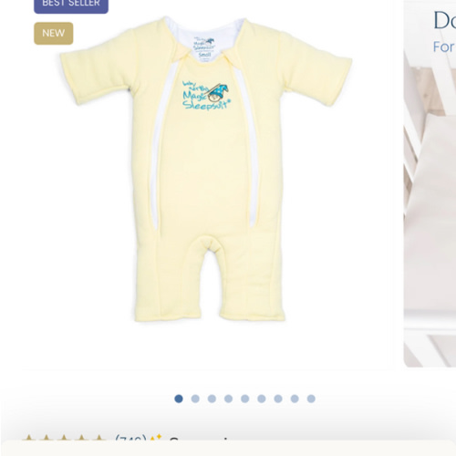 Yellow Baby Merlin’s Magic Sleepsuit | 100% Cotton Baby Sleepwear