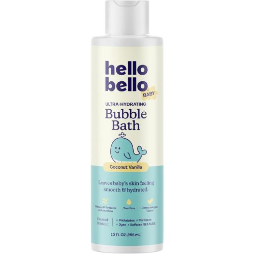 Hello Bello Baby Bubble Bath, Gentle Coconut Vanilla Scent, for Babies and Kids, 10oz Bottle