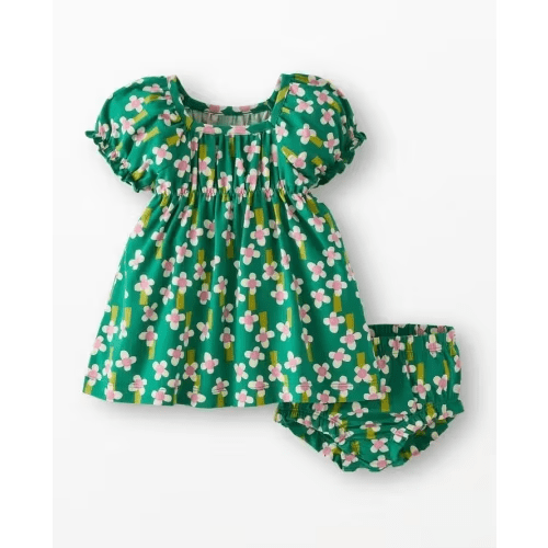 Baby Puff Sleeve Dress & Bloomers Set