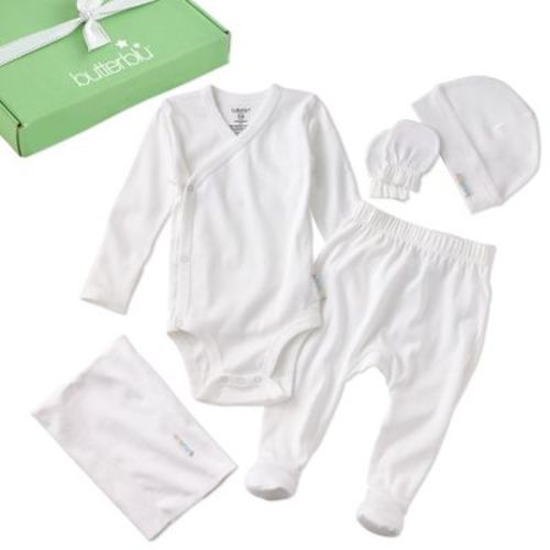 Butterblu CHECK ME OUT BABY 6-Piece Gift Set White 0-3M