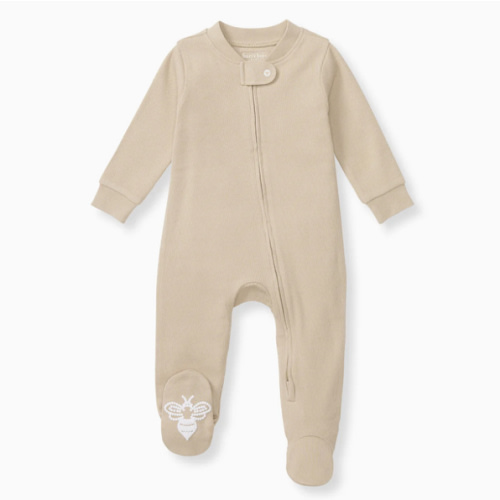 Solid Rib Organic Cotton Sleep & Play - Hummus – Burt's Bees Baby