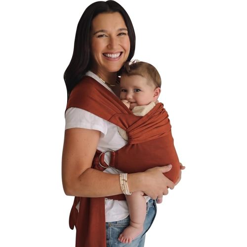 Lalabu The Simple Wrap Baby Wraps Carrier - Stylish Baby Sling Carrier for Newborns & Toddlers 13-28 lbs. Safety Tested, Easy-to-Use, Ergonomic, & Comfortable - Clay