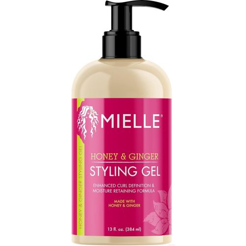 Mielle Organics Honey & Ginger Hair Gel - Styling Gel for Enhanced Curl Definition and Frizz Reduction - Enriched with Aloe & Babassu Oil to Nourish Dry, Curly or Frizzy Hair (13 Fl Oz)