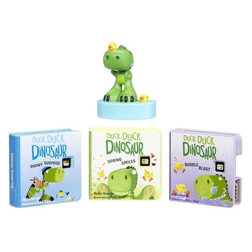 Little Tikes Story Dream Machine Duck, Duck, Dinosaur Story Collection, Storytime, Books, HarperCollins, Audio Play Character, Gift and Toy for Toddlers and Kids Girls Boys Ages 3+ Years