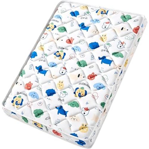 Pack and Play Mattress - 38" x 26"- Premium Cotton Fabric Safety Reinforced Play Yard Mattress - Fits for Graco & Baby Trend & Pamo Babe Playard, Firm Support and Comfort Foam