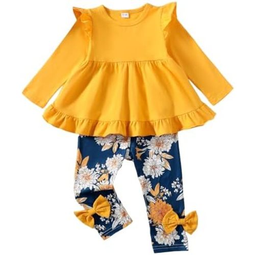 Baby Girl Clothes Toddler Girl Outfits Ruffle Shirt Pants Cute Infant Outfit Set Baby Girl Fall Winter Clothes