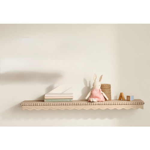 Marlowe Scallop Wood Beaded Shelf | Pottery Barn Kids - 37 inch
