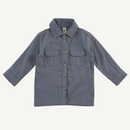 long sleeve military top | citadel | organic cotton gauze – kate quinn