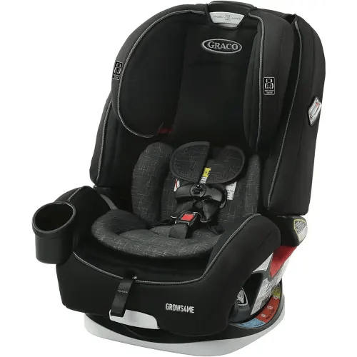 Graco Grows4Me 4-in-1 Car Seat, Convertible Infant to Toddler Car Seat and Booster, West Point Design, for 10 Years of Safe, Comfortable Journeys