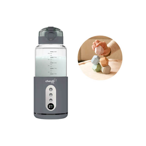 BUNDLE SALE Anywhere Portable Bottle Warmer PRO Slate - Breast Milk & Formula Warmer + Silicone Toy Balancing Stones