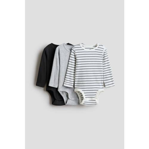 3-PACK RIBBED BODYSUITS