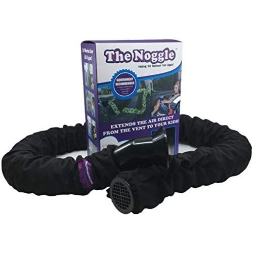 The Noggle, 10ft - Kid's Personal Air Conditioning System, Made in USA, Directs Cool Air to Children in the Backseat - Air Conditioning Vent Hose for Vehicles, Making the Back Seat Cool Again - Black