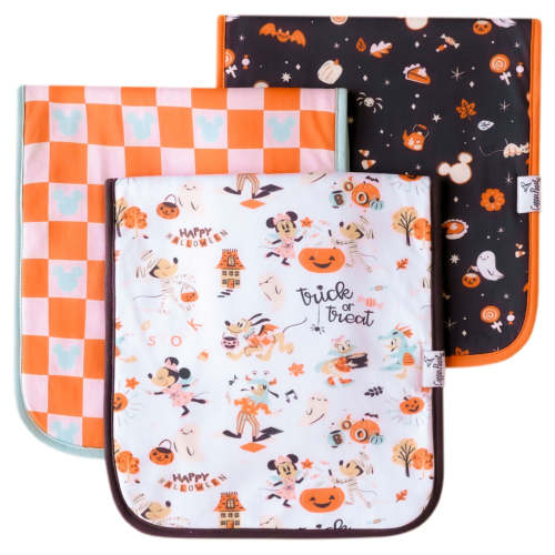 3 Pack Premium Burp Cloths - Mickey Mouse's Boo Bash