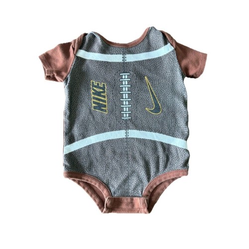 Nike Football Boy's Short Sleeve Brown One Piece Size 0-3 Months