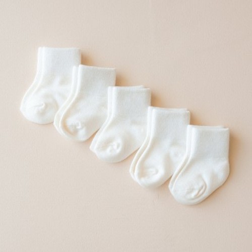 Kyte Baby Quarter Socks Combo 5-Pack in Cloud Cloud 0-3 months