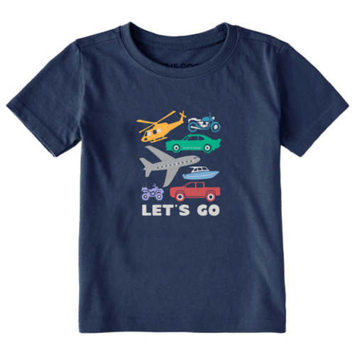 Toddler Let's Go Vehicles Short Sleeve Crusher Tee