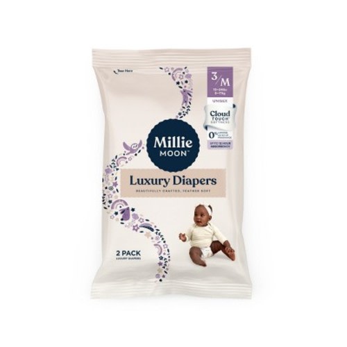 Millie Moon Disposable Diapers Sample Pack - Size 3 - 2ct