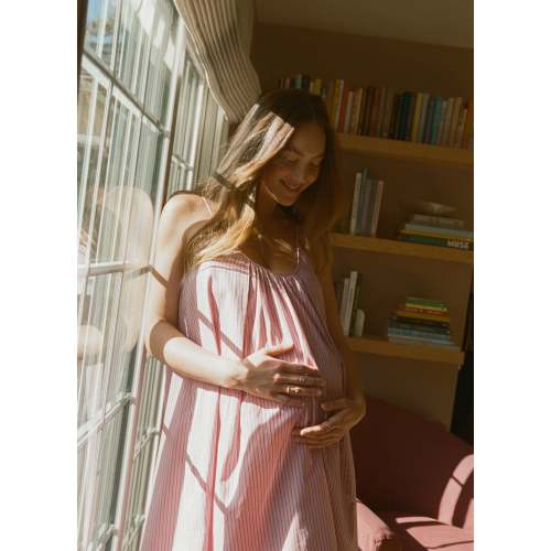 The Striped Cotton Nursing Nightgown