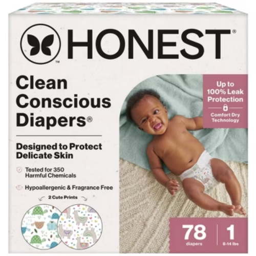 Clean Conscious Disposable Diapers - Super-absorbent, Eco-friendly, Soft, Improved Fit, Leak Protection