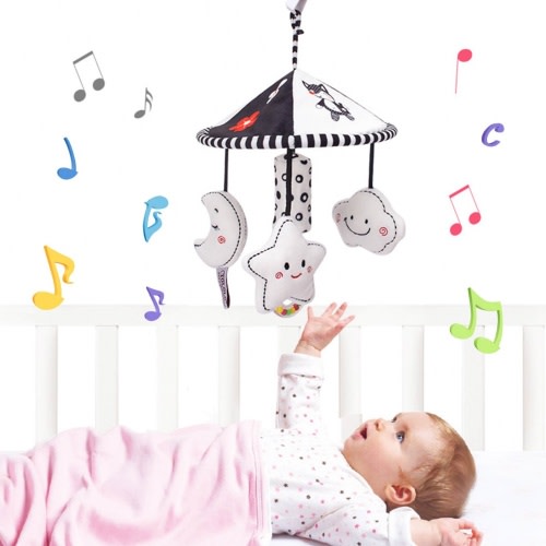 Car Seat Toys for Babies, Hanging Baby Toys, Clip on Stroller Toy for 0-18 Months, Cloud Umbrella Toys