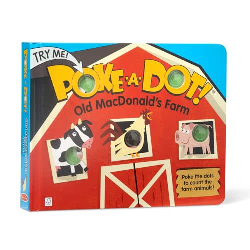 Melissa & Doug Poke-a-Dot Old MacDonald's Farm Board Book Toy | 20-Page Board Book, Popping Buttons, Farm Counting & Color Matching Sensory Play, Preschool Learning Toys for Kids, Ages 3+