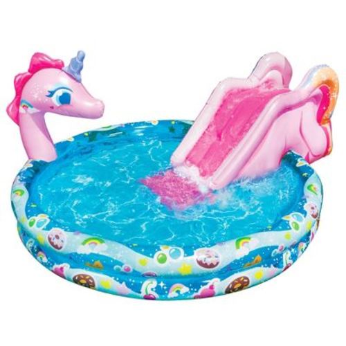 Banzai Spray 'N Splash 78 x 60 x 32" Unicorn Inflatable Pool