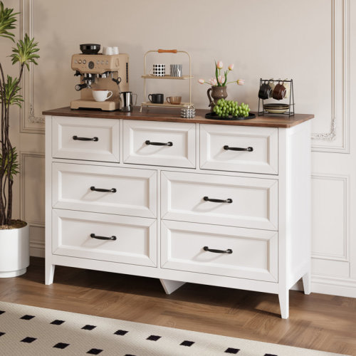 Laurel Foundry Modern Farmhouse® 47.1’’ Wide 7-Drawer Dresser, Rustic Wood Storage Chest For Bedroom, Living Room Or Entryway & Reviews | Wayfair