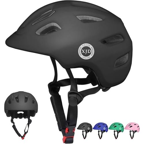 XJD Toddler Helmet Kids Bike Helmet Baby Multi-Sport Adjustable Skateboard for Kids Boys Girls Infant Lightweight for Age 1 and Older (Black, X-Small: 18.11"-20.08" / 46-51 cm)