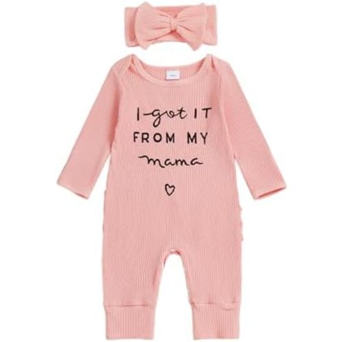 Daddys Girls Baby Clothes Newborn Outfit Girl Coming Home Clothes Funny Letter Jumpsuit Knit Romper Preemie Clothes