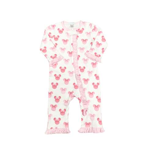 Pink Minnie Pima Zip Up - Mini Macarons Boutique
