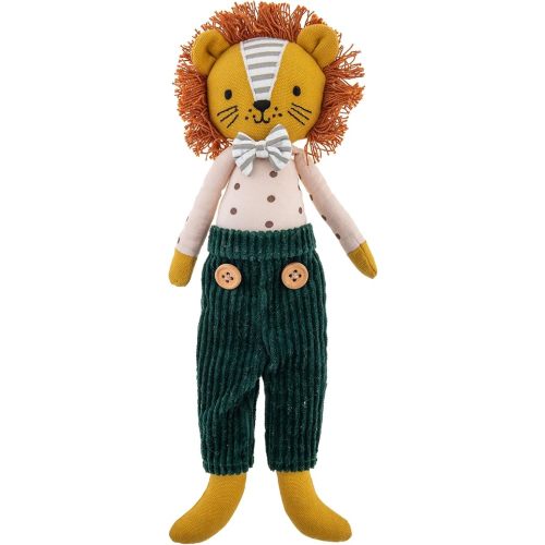 Stephen Joseph, Tiny Dancers Stuffed Doll for Child or Toddler, Toy Room or Kids Bedroom Decor, Fancy Friends Stuffed Animals for Girls & Boys, Liam Lion