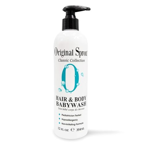 Original Sprout Baby Shampoo & Body Wash, 12 fl oz | Hypoallergenic, Gentle Formula, Newborns, Infants & Kids, Organic Calendula & Rosemary, Sensitive Skin & Hair