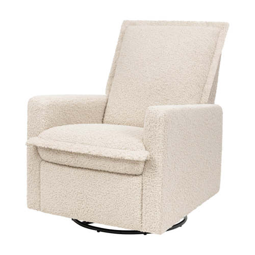 Cali Flange Recliner and Swivel Glider - Almond Teddy Loop