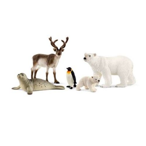 Schleich Arctic Animal Bundle: Animal Figures, Plastic, 5 Pieces