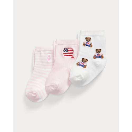 Polo Bear Crew Sock 3-Pack Set
