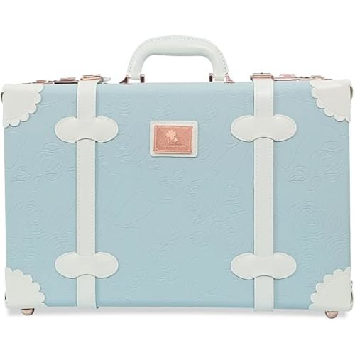 Unitravel Baby Keepsake Case, Handmade Memory Storage Box, Newborn Keepsake Box, Vintage Suitcase for Baby Shower, Baptism, Naming Ceremony or Birthday