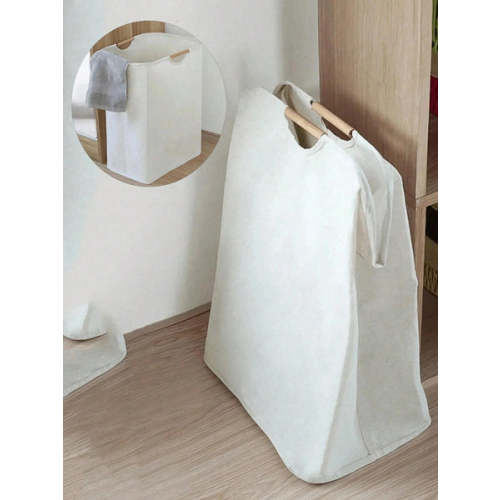 BagForLove - Portable Laundry Hamper with Wooden Handle for Easy Organization